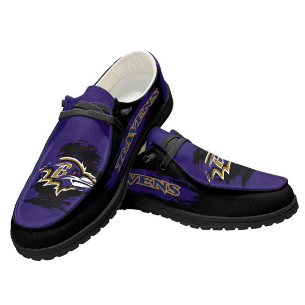 Women's Baltimore Ravens Loafers Lace Up Shoes 002 (Pls check description for details)